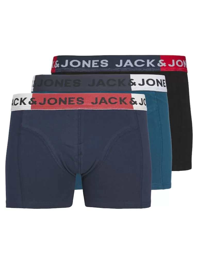 JACK&JONES 3-PACK COLOR BLOCK BOXERS Black-Men Boxers | Boxers &Socks