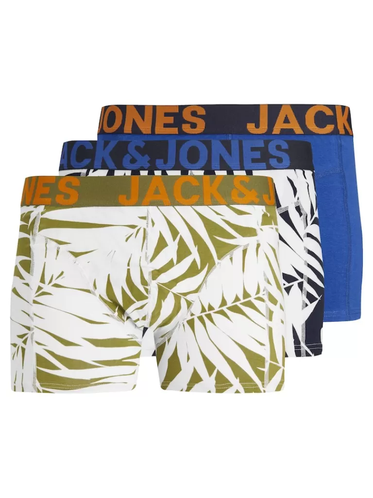 JACK&JONES 3-PACK LEAVES BOXERS Navy Blazer-Men Boxers | Boxers &Socks