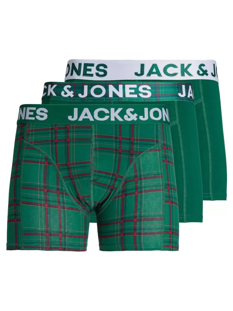 JACK&JONES 3-PACK PLAID BOXERS Aventurine-Men Boxers | Boxers &Socks