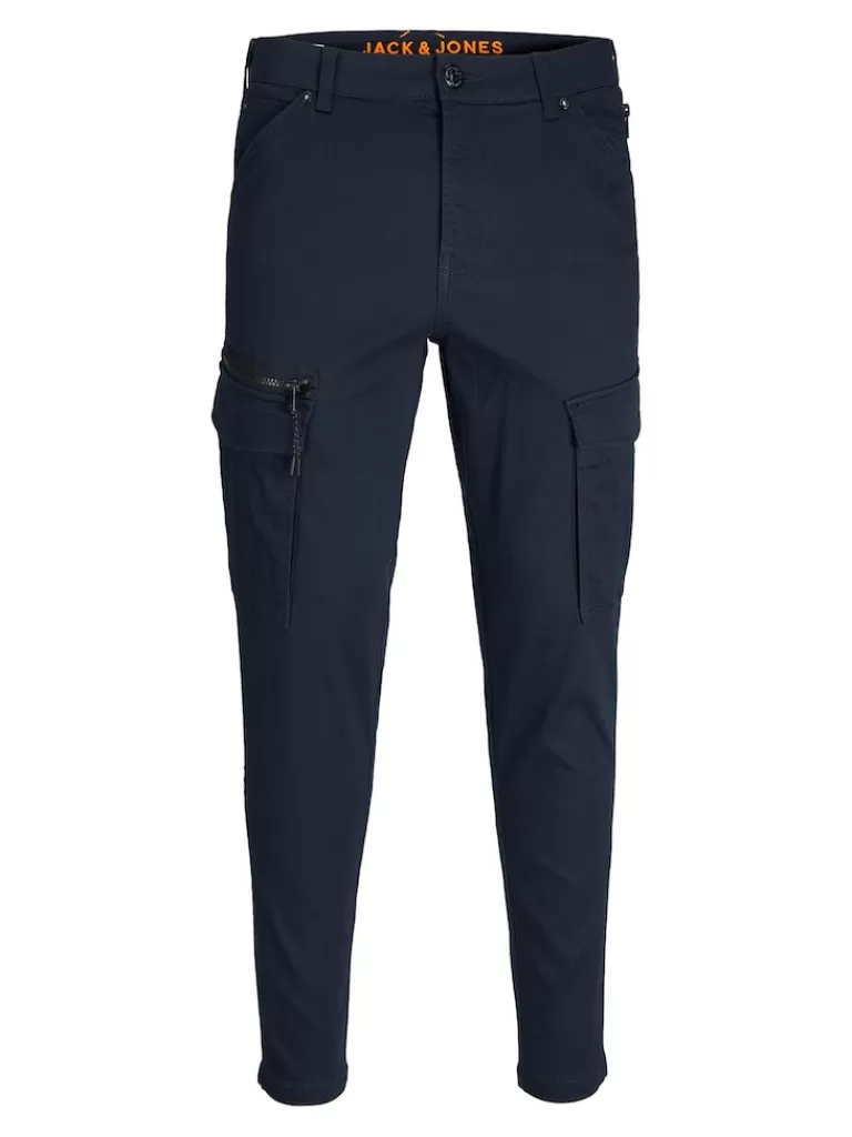 JACK&JONES ACE DEX TAPERED FIT CARGO PANTS Dark Navy-Men Pants