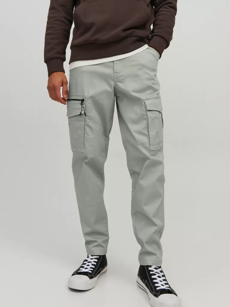 JACK&JONES ACE DEX TAPERED FIT CARGO PANTS Wrought Iron-Men Pants