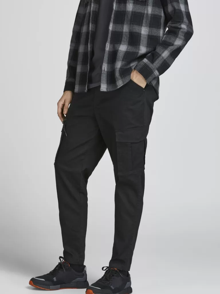 JACK&JONES ACE DEX TAPERED FIT CARGO PANTS Black-Men Pants