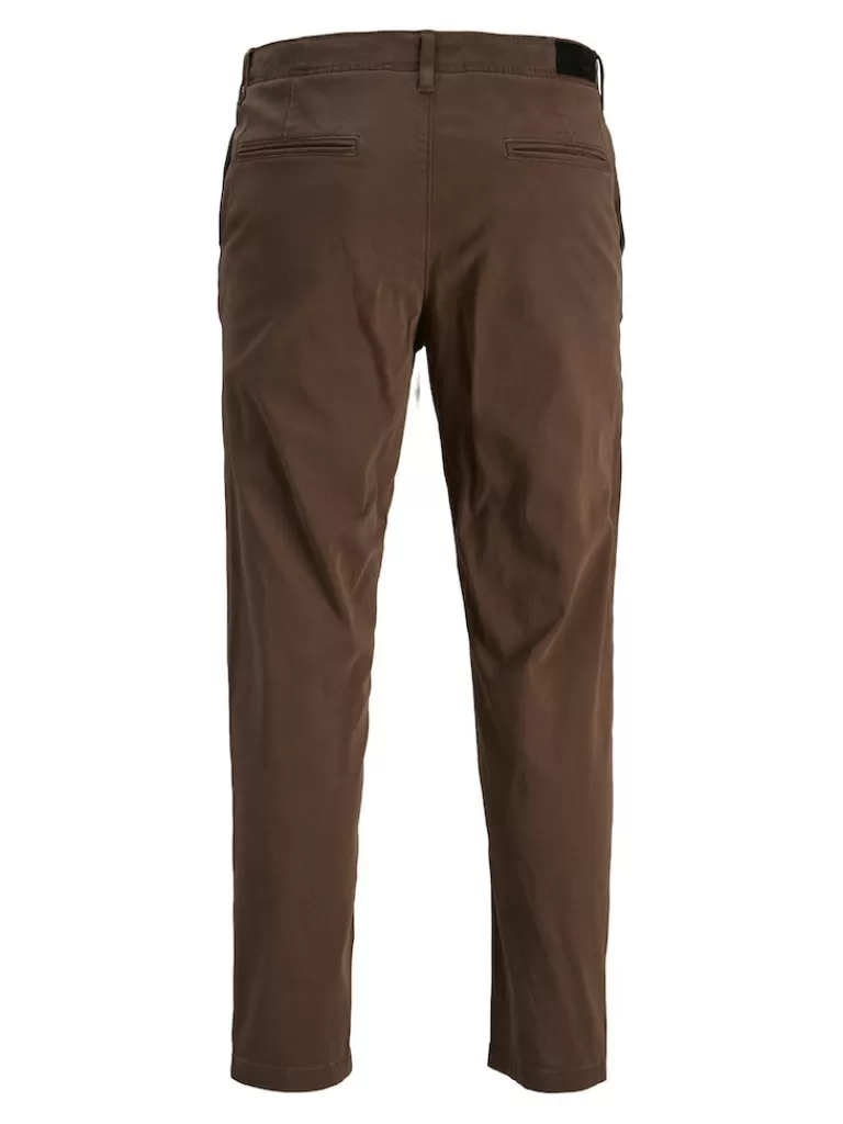 JACK&JONES ACE HARLOW TAPERED FIT CHINO PANTS Chocolate Brown-Men Pants