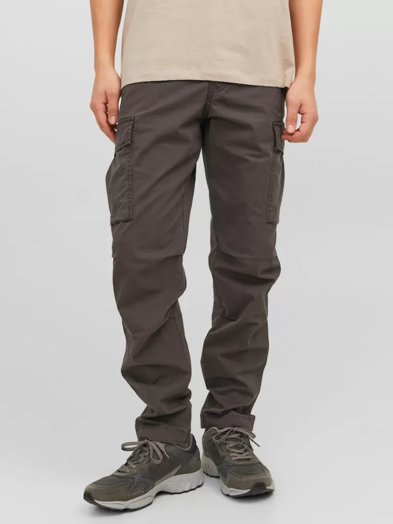 JACK&JONES ACE TUCKER CARGO PANTS Seal Brown-Men Pants