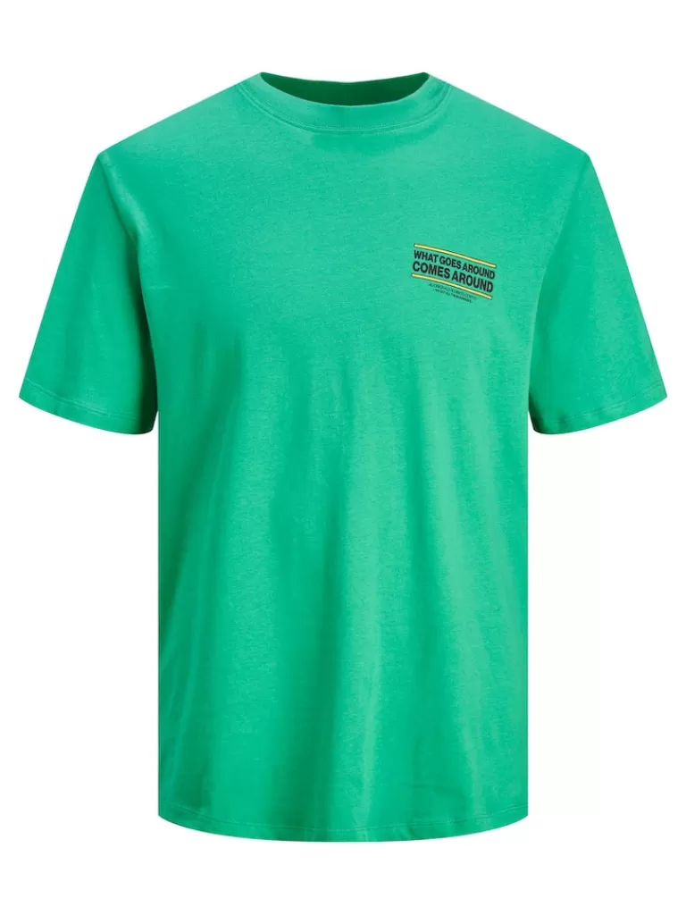 JACK&JONES AMUSEMENT BACK PRINT T-SHIRT Holly Green-Men T-shirts