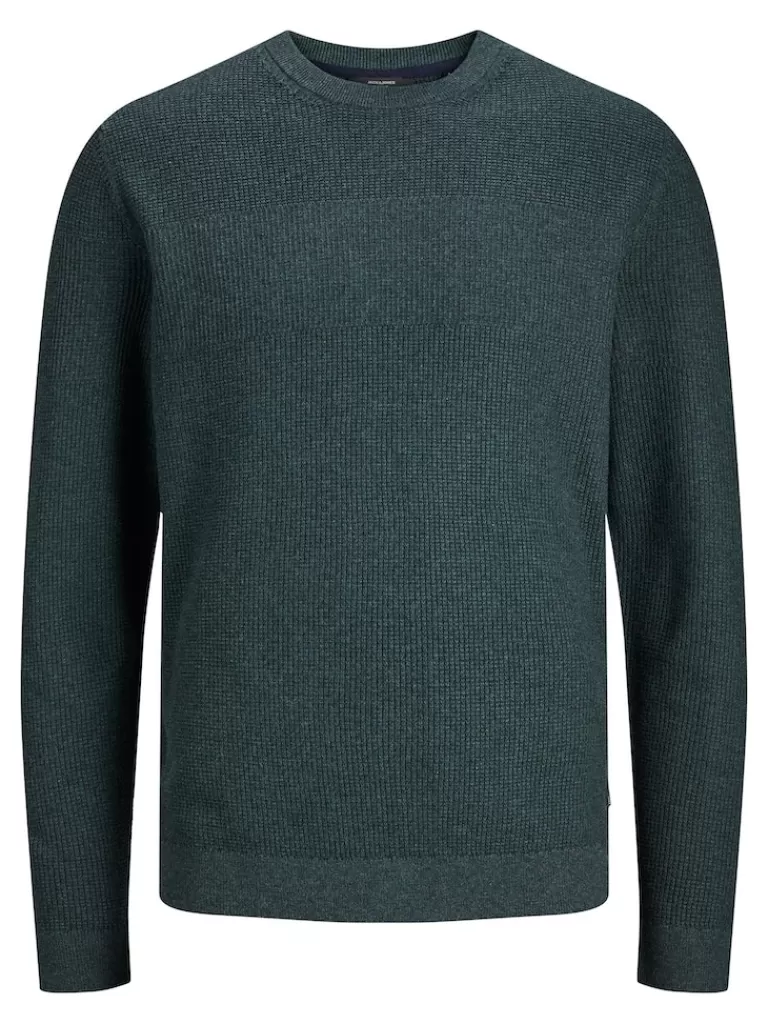 JACK&JONES ARTHUR CABLE KNIT SWEATER Green Gables-Men Sweaters &Cardigans