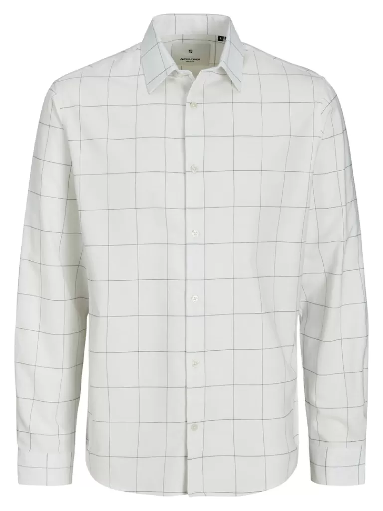 JACK&JONES ARTHUR COMFORT FIT LONG SLEEVE SHIRT Tofu-Men Shirts &Overshirts