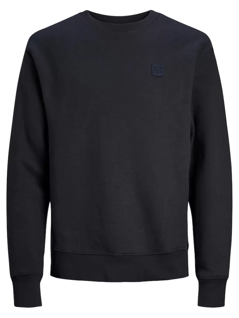 JACK&JONES BADGE LOOSE FIT SWEATSHIRT Perfect Navy-Men Sweatshirts &Hoodies