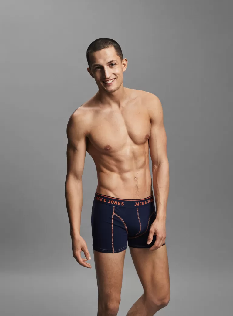 JACK&JONES BASIC BOXERS WITH CONTRAST STITCHING Burnt Ochre-Men Boxers | Boxers &Socks