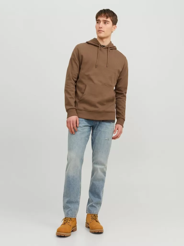 JACK&JONES BASIC HOODIE Otter-Men Sweatshirts &Hoodies