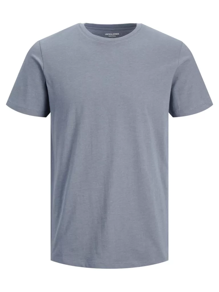 JACK&JONES BASIC SLIM FIT T-SHIRT Flint Stone-Men T-shirts