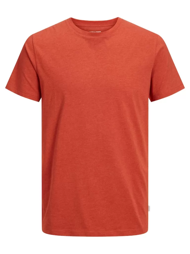 JACK&JONES BASIC SLIM FIT T-SHIRT Cinnabar-Men T-shirts