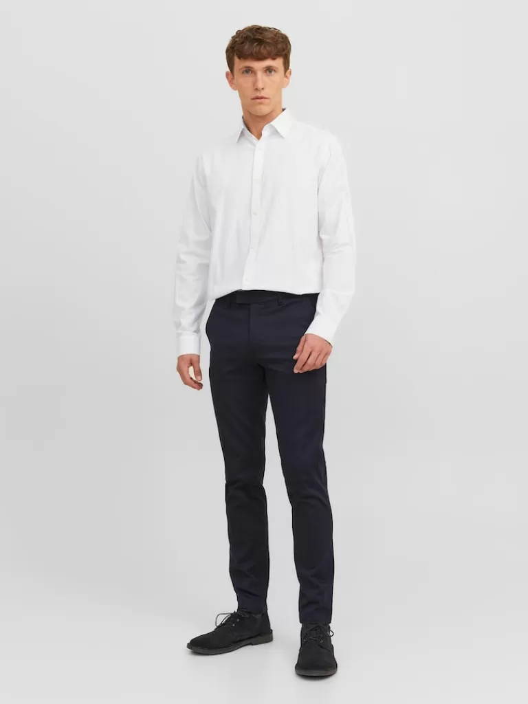 JACK&JONES BELFAST LONG SLEEVE SHIRT White-Men Shirts &Overshirts