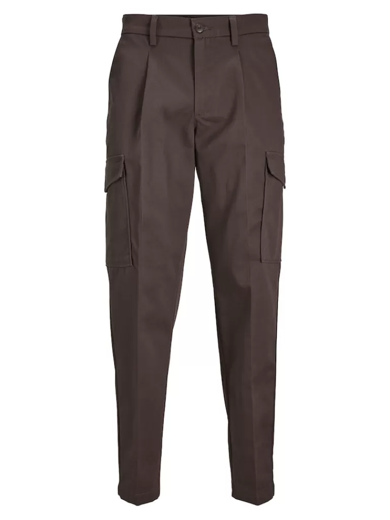 JACK&JONES BILL TAPERED CARGO PANTS Chocolate Brown-Men Pants