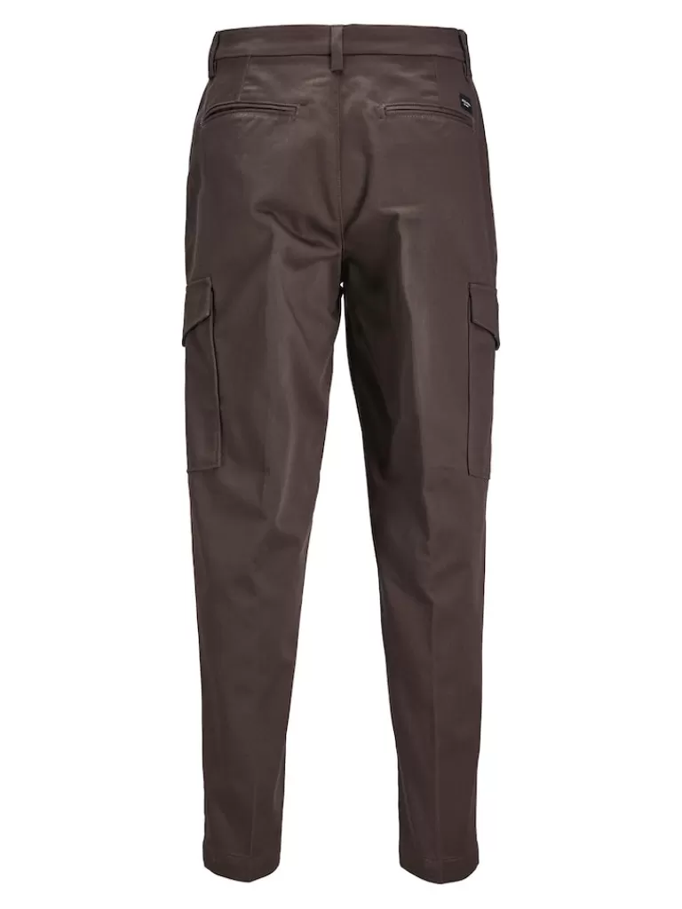 JACK&JONES BILL TAPERED CARGO PANTS Chocolate Brown-Men Pants