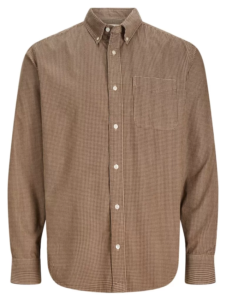 JACK&JONES BROOK COMFORT FIT LONG SLEEVE SHIRT Elmwood-Men Shirts &Overshirts