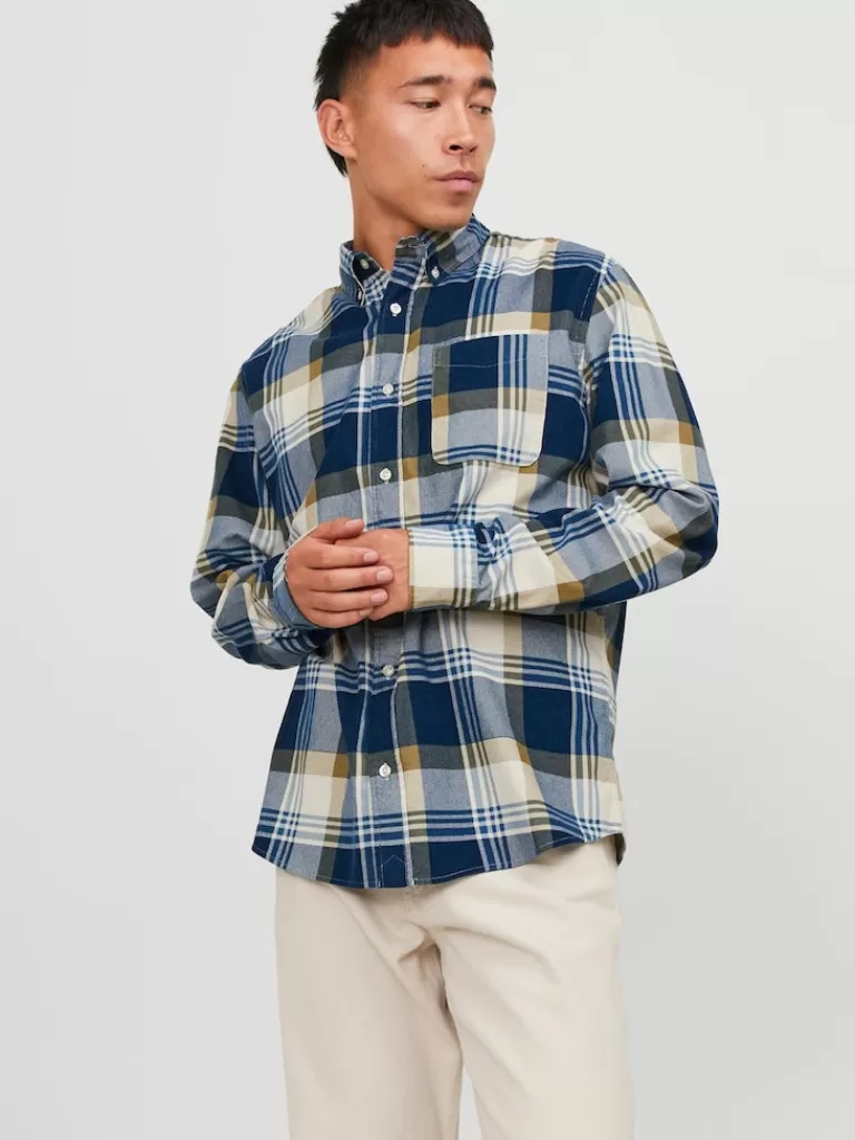 JACK&JONES BROOK COMFORT FIT LONG SLEEVE SHIRT Titan-Men Shirts &Overshirts