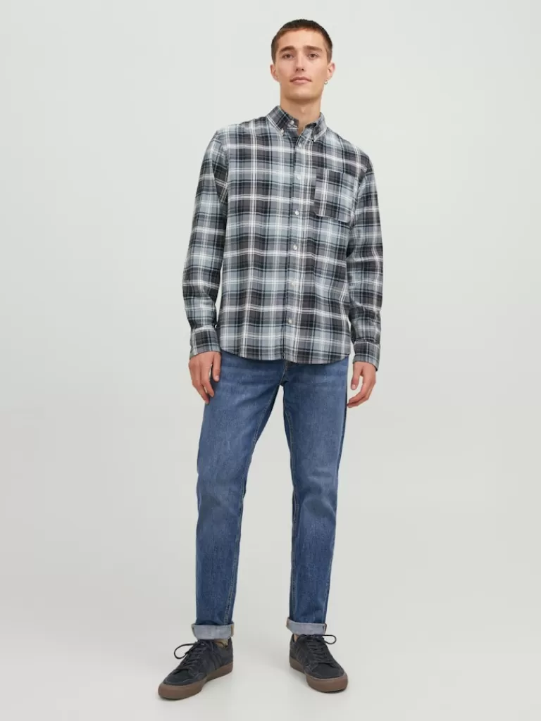 JACK&JONES BROOK COMFORT FIT LONG SLEEVE SHIRT Whisper White-Men Shirts &Overshirts