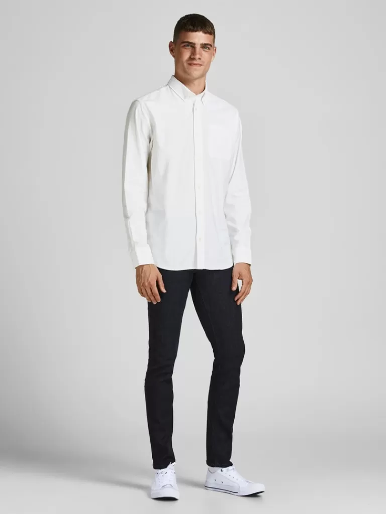 JACK&JONES BROOK SLIM FIT OXFORD SHIRT White-Men Shirts &Overshirts