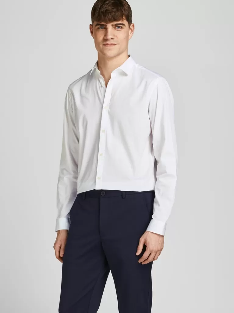 JACK&JONES CARDIFF SLIM FIT SHIRT White-Men Shirts &Overshirts