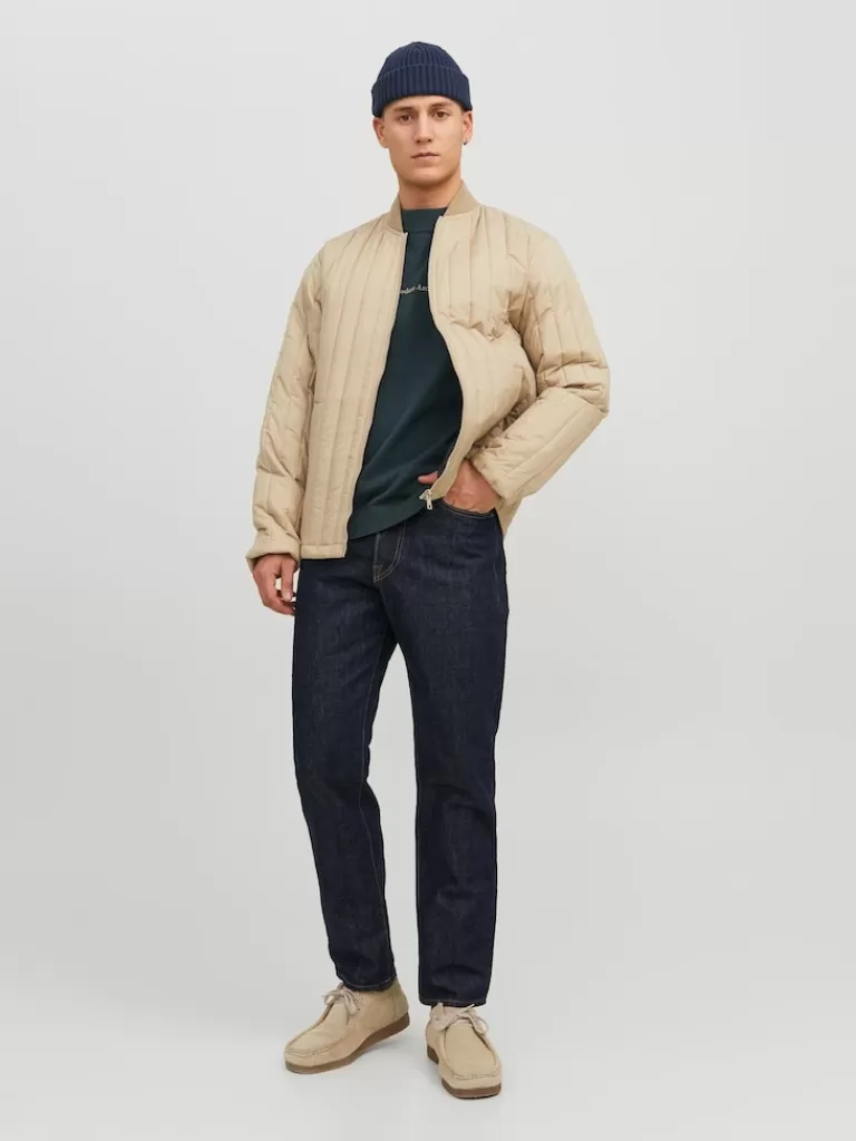 JACK&JONES CITY LINED QUILTED JACKET Crockery-Men Jackets | Transitional weather | Puffer Jackets | Lightweight | Outerwear | Jackets &Coats