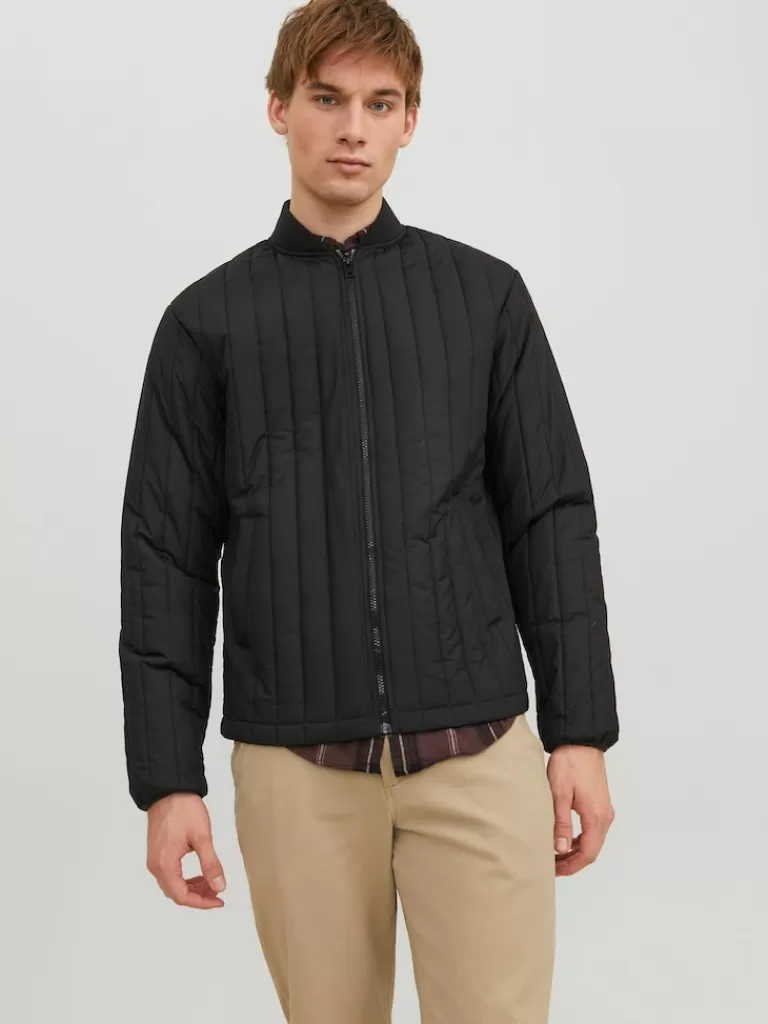 JACK&JONES CITY LINED QUILTED JACKET Black-Men Jackets | Transitional weather | Puffer Jackets | Lightweight | Outerwear | Jackets &Coats