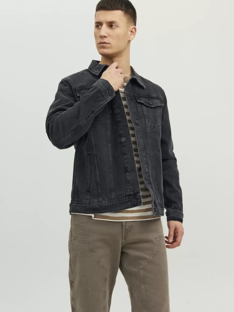 JACK&JONES CLASSIC DENIM JACKET Black Denim-Men Jackets | Transitional weather | Denim Jacket | Lightweight | Outerwear | Jackets &Coats