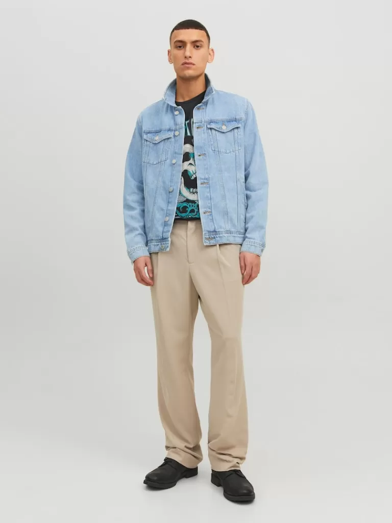 JACK&JONES CLASSIC DENIM JACKET Blue Denim-Men Jackets | Transitional weather | Denim Jacket | Lightweight | Outerwear | Jackets &Coats