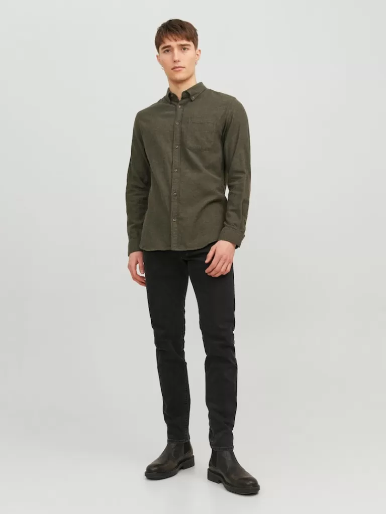 JACK&JONES CLASSIC LONG SLEEVE SHIRT Rosin-Men Shirts &Overshirts