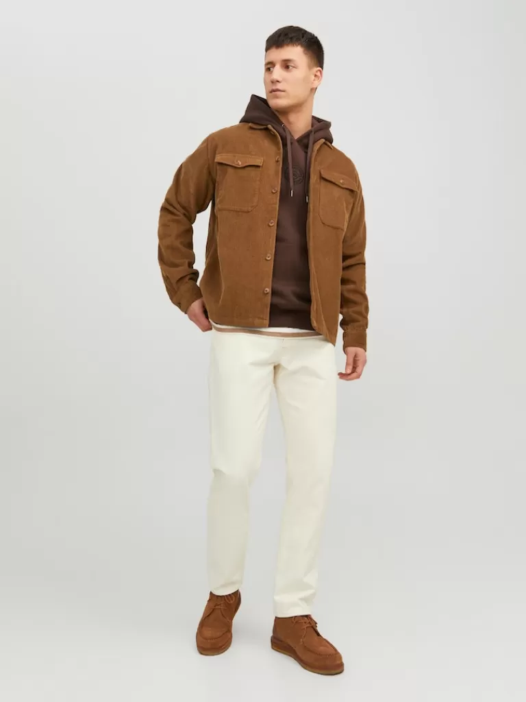 JACK&JONES DALLAS COMFORT FIT CORDUROY OVERSHIRT Otter-Men Overshirts &Shackets | Outerwear | Shirts &Overshirts