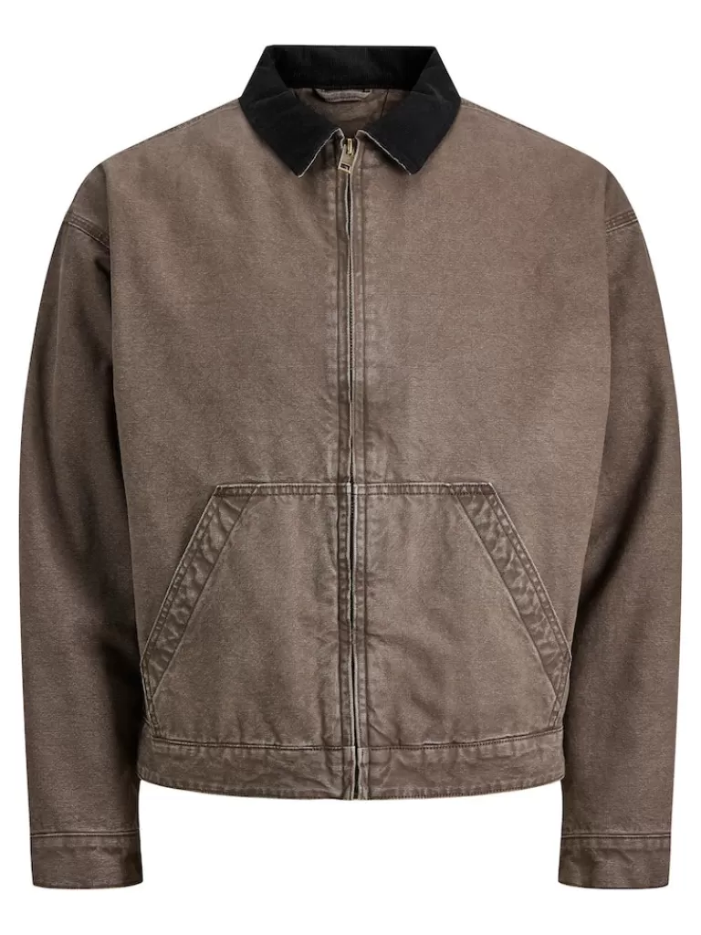 JACK&JONES DAVE 030 SHORT PADDED JACKET Chocolate Brown-Men Jackets | Transitional weather | Lightweight | Outerwear | Jackets &Coats