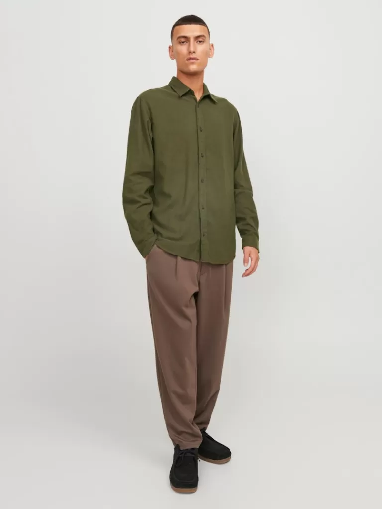 JACK&JONES FALL SLIM FIT SHIRT Forest Night-Men Shirts &Overshirts