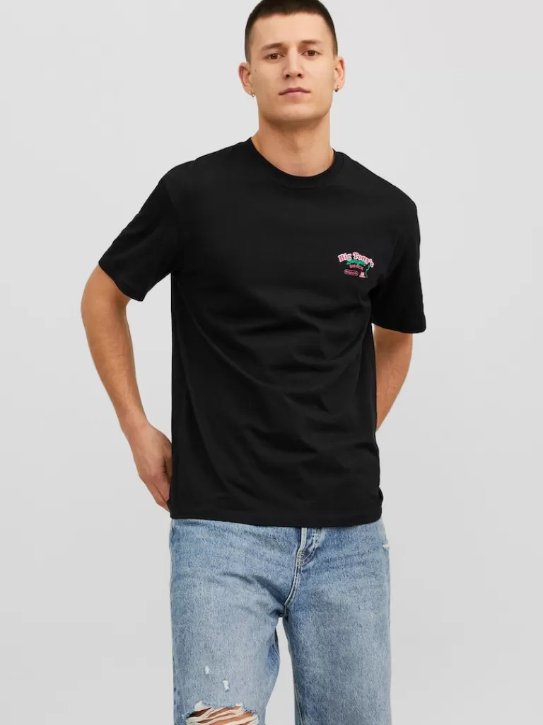 JACK&JONES FEAST BACK PRINT RELAXED FIT T-SHIRT Black-Men T-shirts