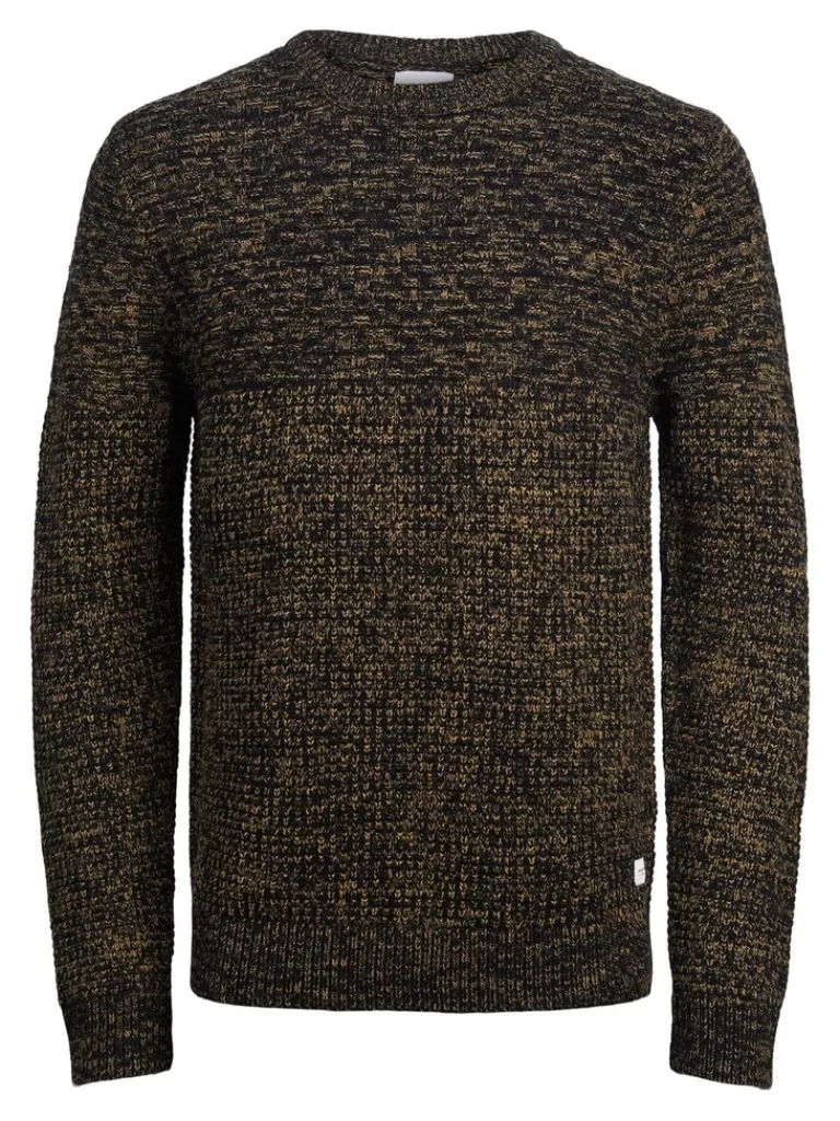 JACK&JONES FINAL SALE - BRADLEY TEXTURED SWEATER Black-Men Sweaters &Cardigans