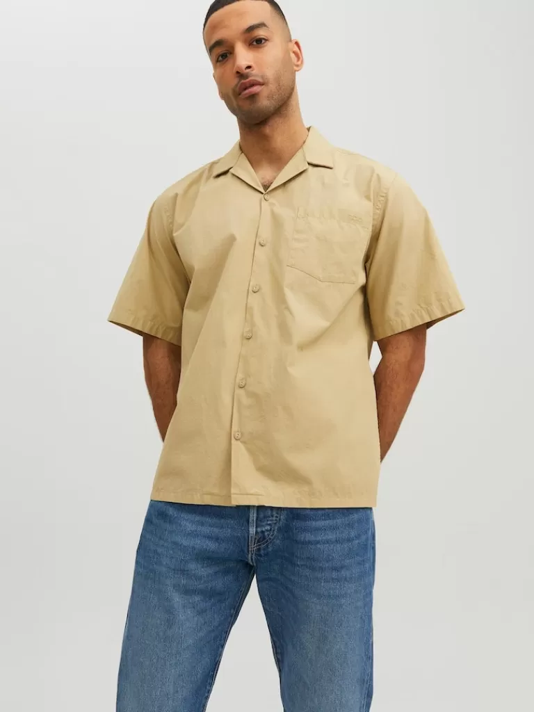 JACK&JONES FINAL SALE - CAIN RDD STRIPED SHORT SLEEVE SHIRT Twill-Men Shirts &Overshirts