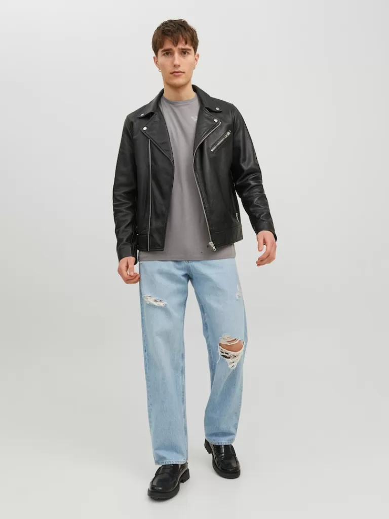 JACK&JONES FINAL SALE - EDDIE 102 LOOSE FIT JEANS Blue Denim-Men Fashion Jeans | Jeans