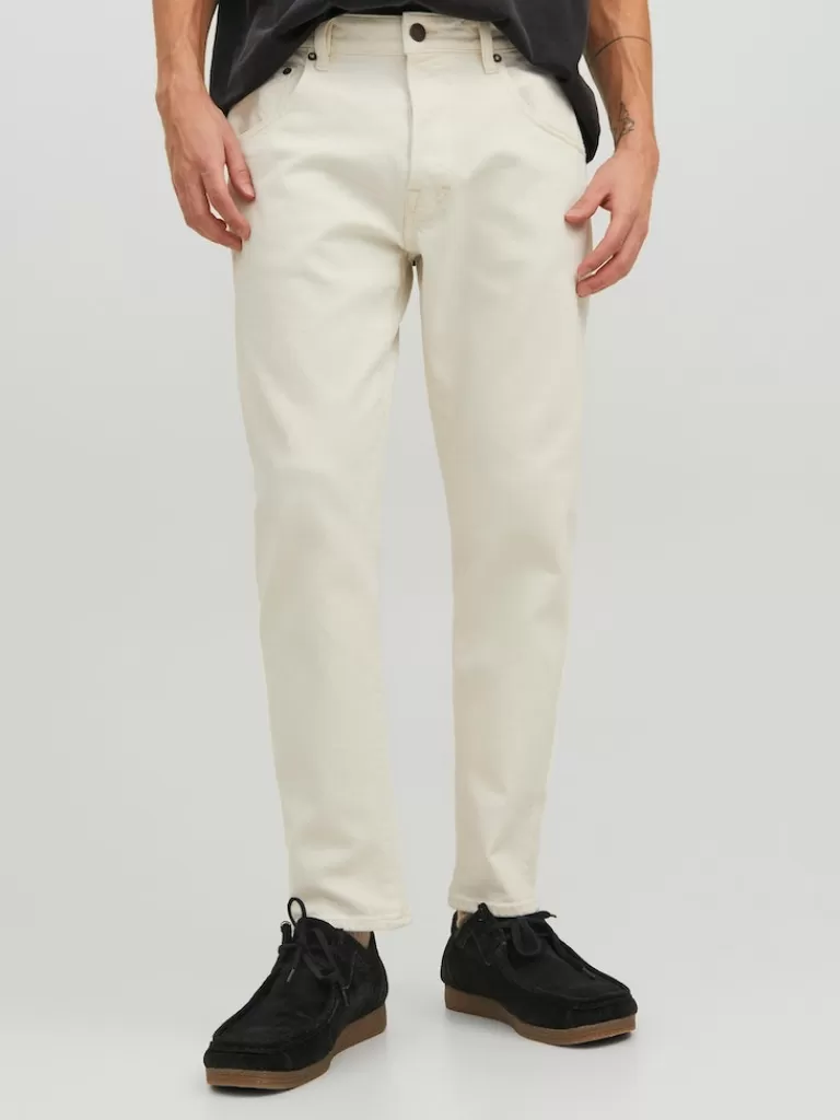 JACK&JONES FINAL SALE - FRANK 217 TAPERED CROPPED FIT JEANS Ecru-Men Fashion Jeans | Jeans