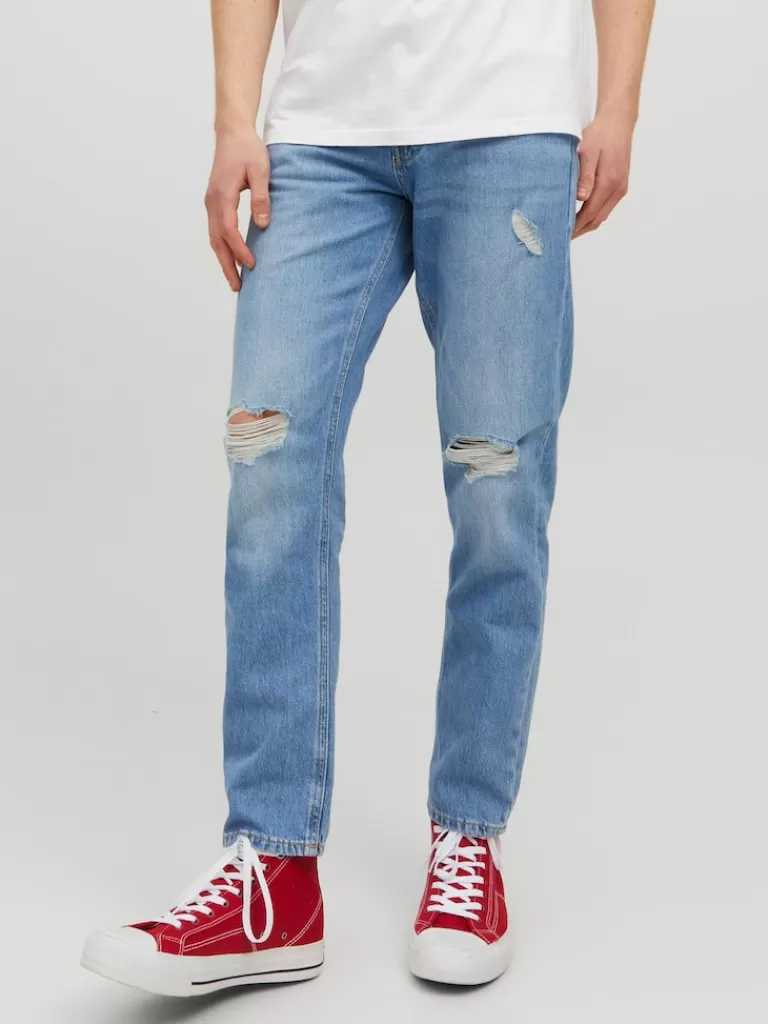 JACK&JONES FINAL SALE - MIKE 156 COMFORT FIT JEANS Blue Denim-Men Mike - Tapered Fit | Jeans