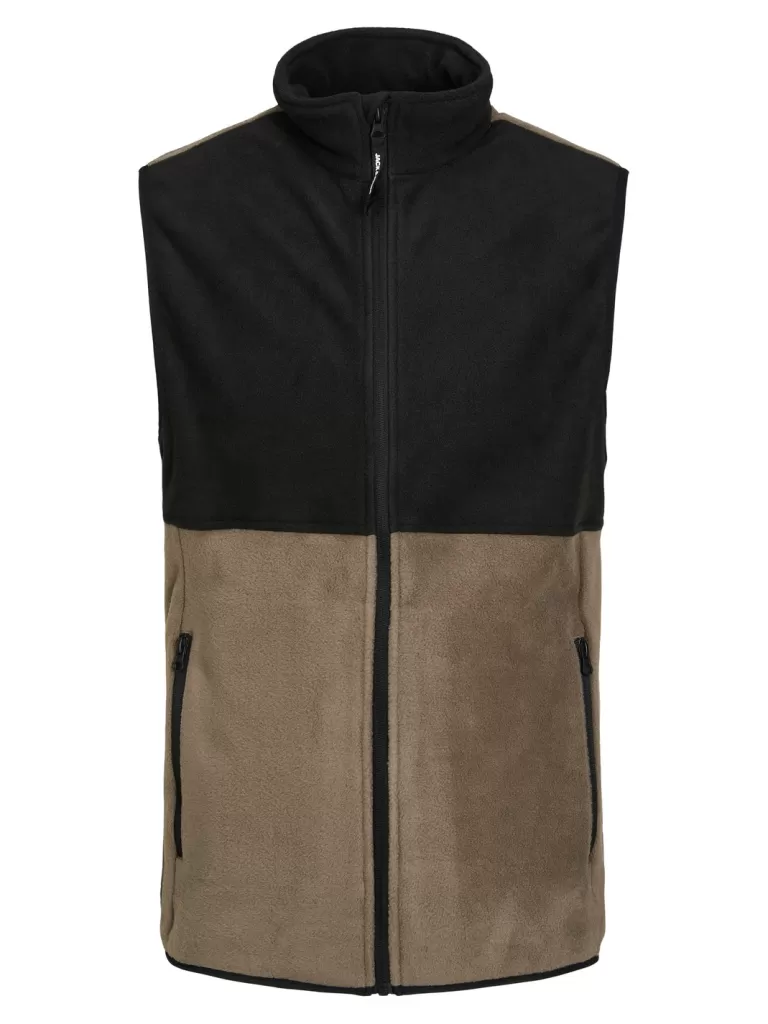 JACK&JONES FINAL SALE - POWER FLEECE SLEEVELESS JACKET Falcon-Men Jackets | Fleece & Teddy Jackets | Vests & Bodywarmers | Lightweight | Outerwear | Jackets &Coats