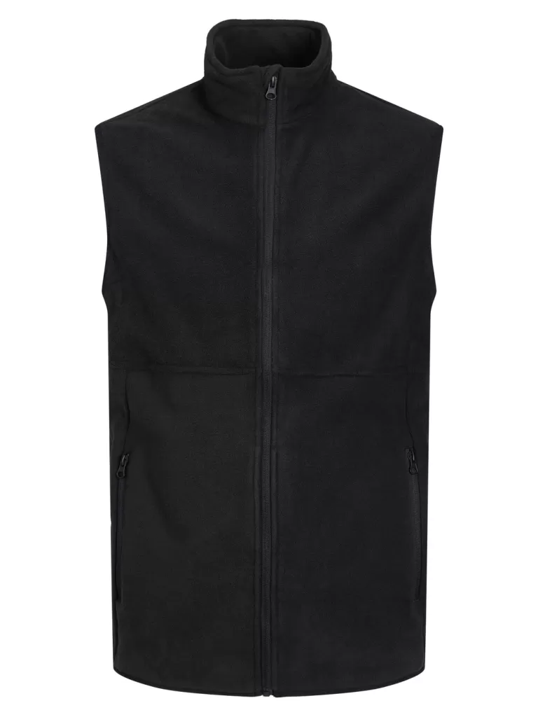 JACK&JONES FINAL SALE - POWER FLEECE SLEEVELESS JACKET Black-Men Jackets | Fleece & Teddy Jackets | Vests & Bodywarmers | Lightweight | Outerwear | Jackets &Coats