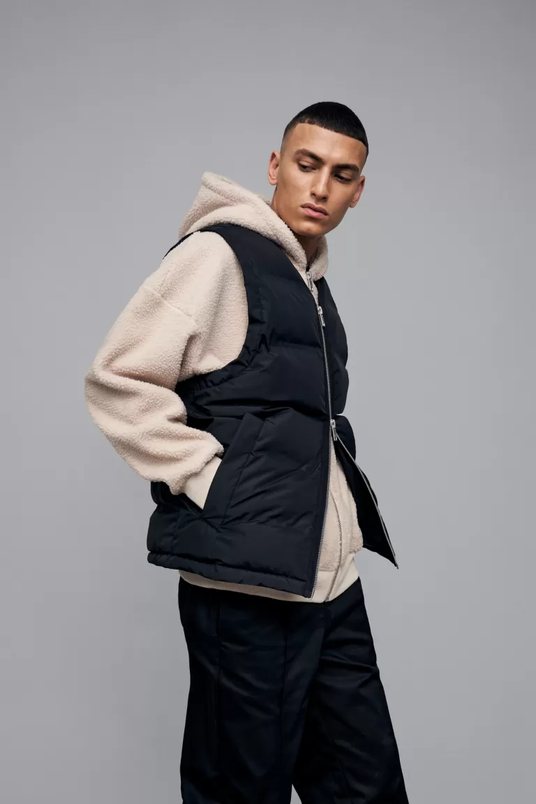 JACK&JONES FINAL SALE - TEDDY LOOSE FIT ZIP HOODIE Oatmeal-Men Sweatshirts &Hoodies