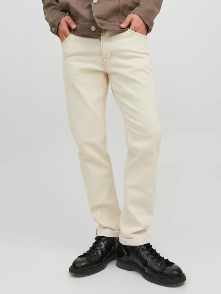 JACK&JONES FINAL SALE - TIM 229 SLIM STRAIGHT FIT JEANS Ecru-Men Tim - Slim Straight Fit | Jeans