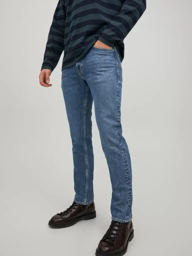 JACK&JONES FINAL SALE- CLARK 215 REGULAR FIT JEANS Blue Denim-Men Clark - Regular Fit | Jeans