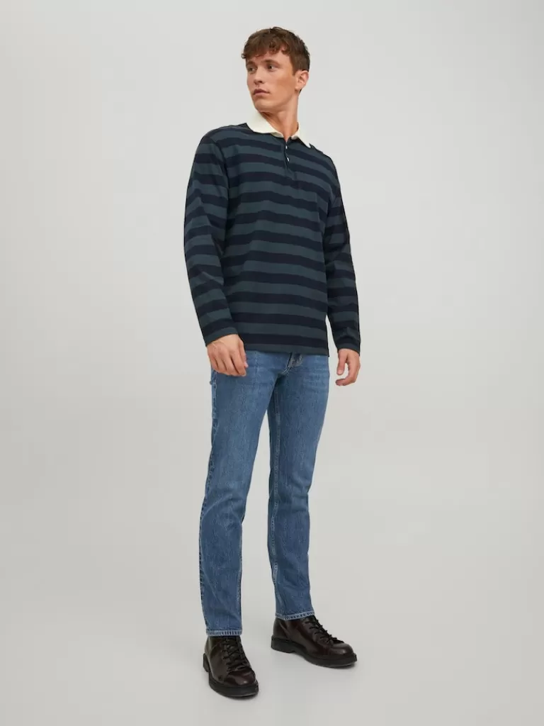 JACK&JONES FINAL SALE- CLARK 215 REGULAR FIT JEANS Blue Denim-Men Clark - Regular Fit | Jeans