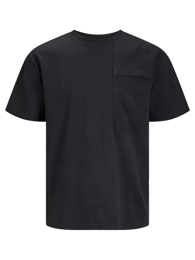 JACK&JONES FRANCH RELAXED FIT T-SHIRT Black-Men T-shirts