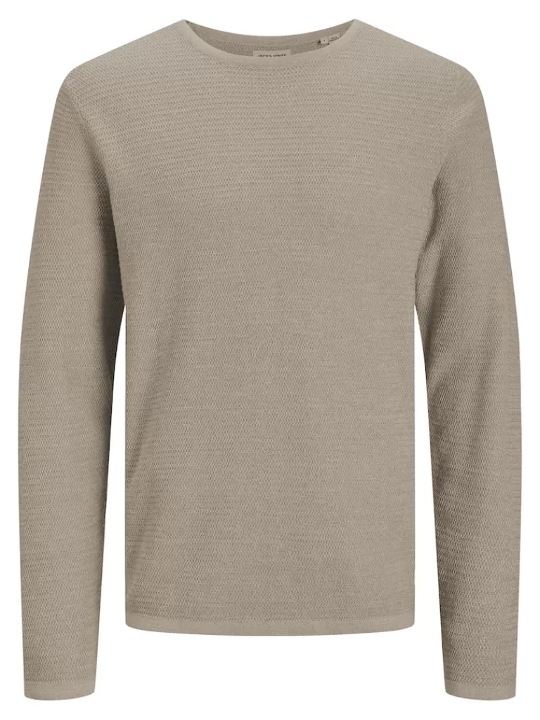 JACK&JONES GREG CREW NECK SWEATER Crockery-Men Sweaters &Cardigans