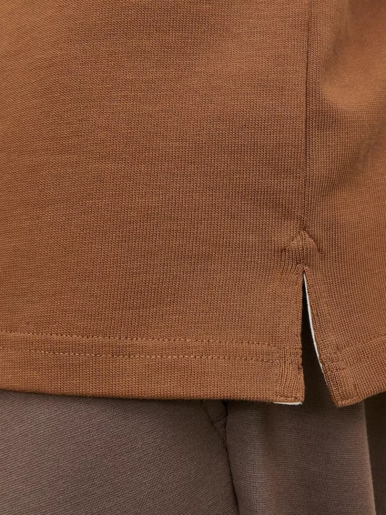 JACK&JONES HERITAGE RELAXED FIT LONG SLEEVE POLO Toffee-Men Polos