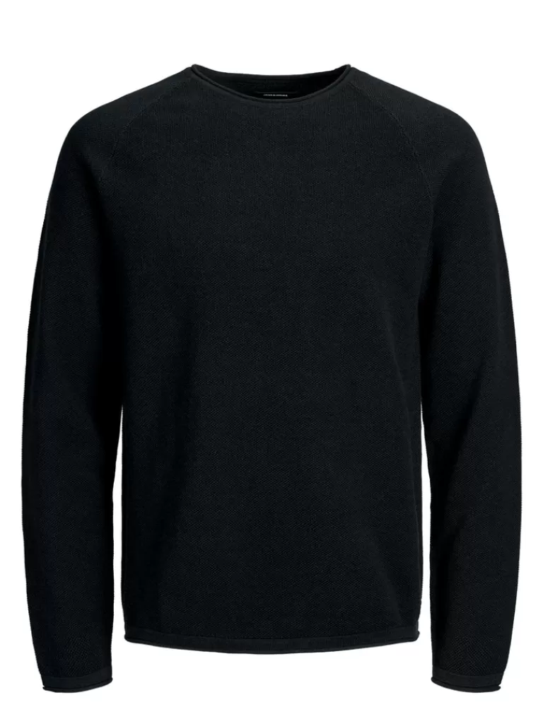 JACK&JONES HILL SWEATER Black-Men Sweaters &Cardigans