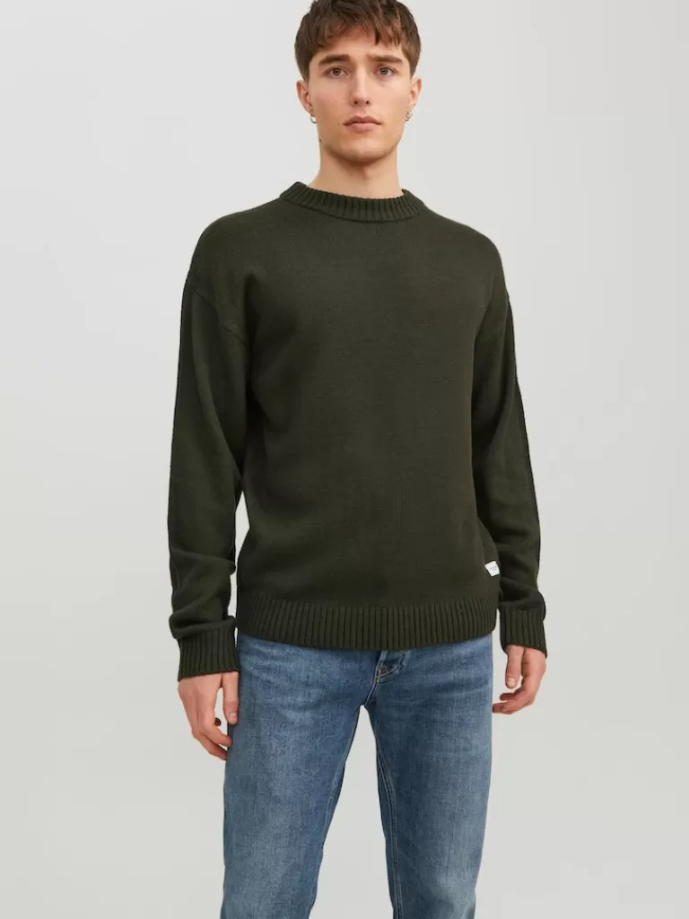 JACK&JONES JACK RELAXED FIT SWEATER Rosin-Men Sweaters &Cardigans