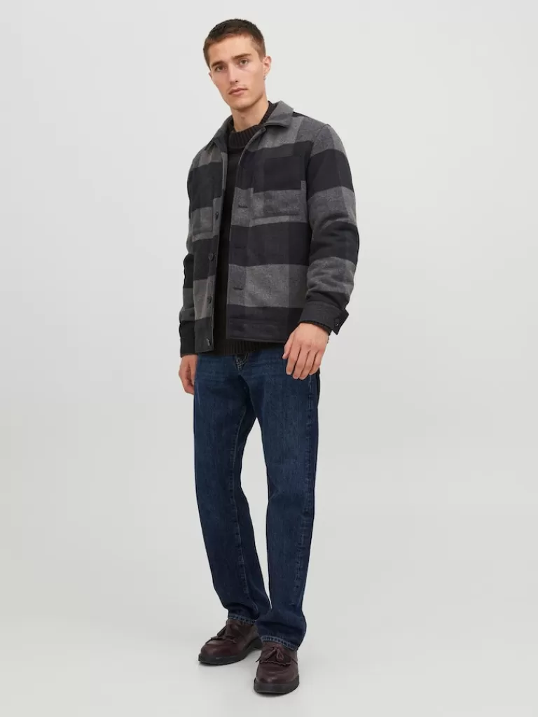 JACK&JONES JAX SHACKET Black-Men Transitional weather | Overshirts &Shackets | Lightweight | Outerwear | Shirts &Overshirts | Jackets &Coats